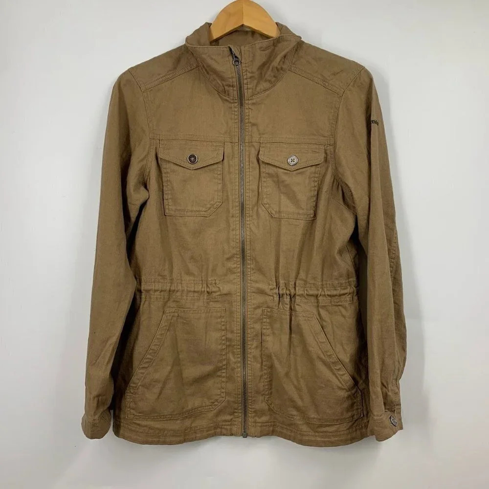 Columbia Women's Hemp Blend Collared Full Zip Utility Jacket Size M